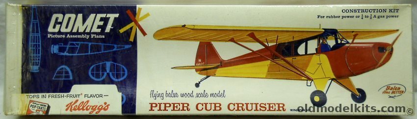 Comet Piper Cub Cruiser - 30 inch Wingspan Flying Balsa Model Airplane, 3902-298 plastic model kit